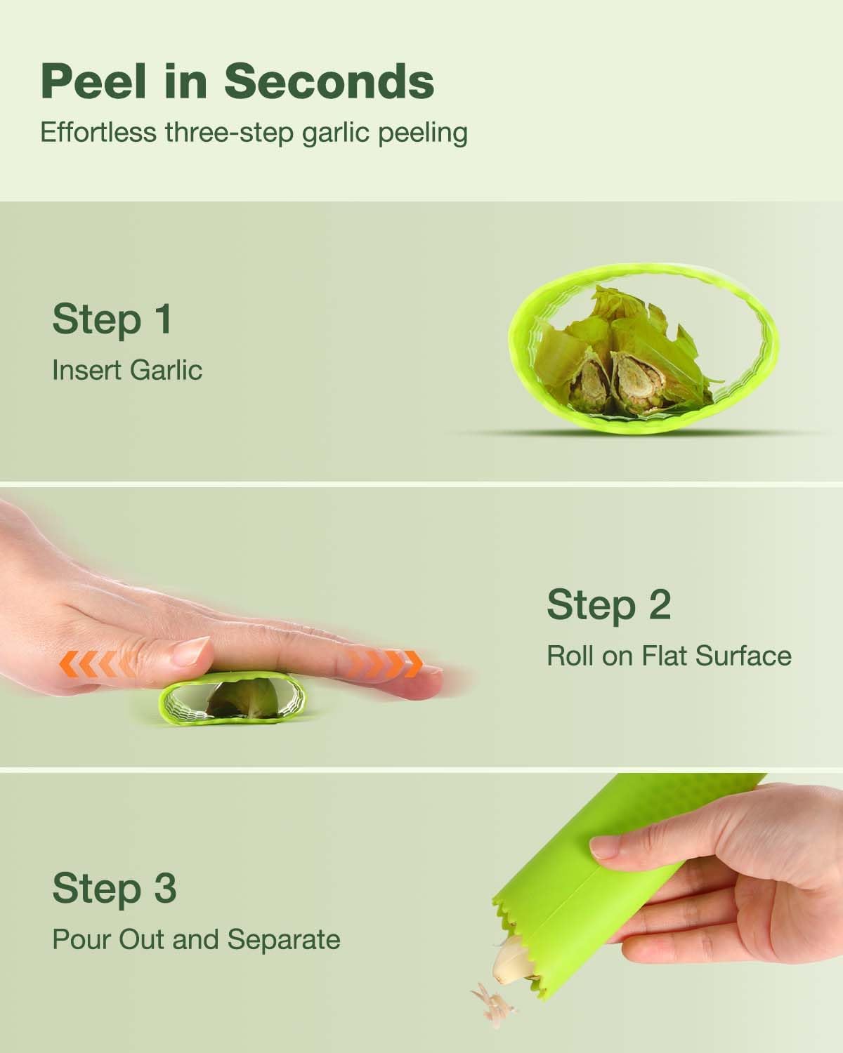 Vantic Garlic Press Rocker - Stainless Steel Garlic Mincer Garlic Crusher, New Innovative Garlic Chopper with Peeler and Scraper for Smash Garlic…