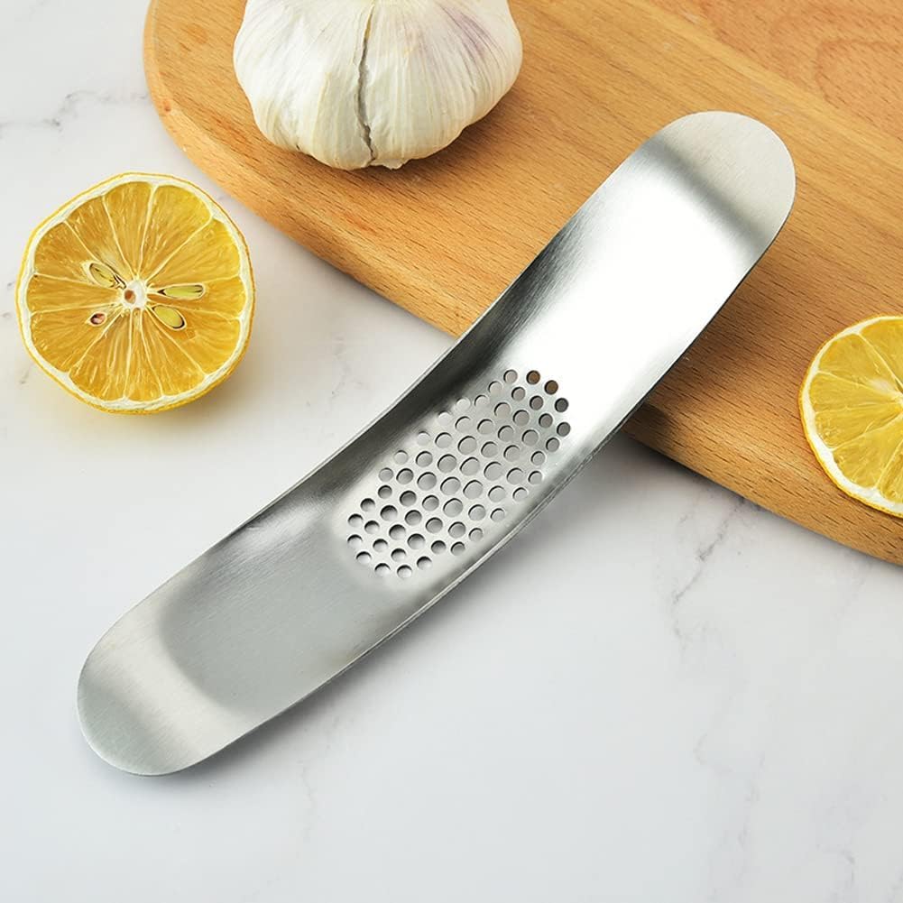 Garlic Press Stainless Steel Garlic Press Rocker Easy to Use & Clean, for Ginger and Garlic