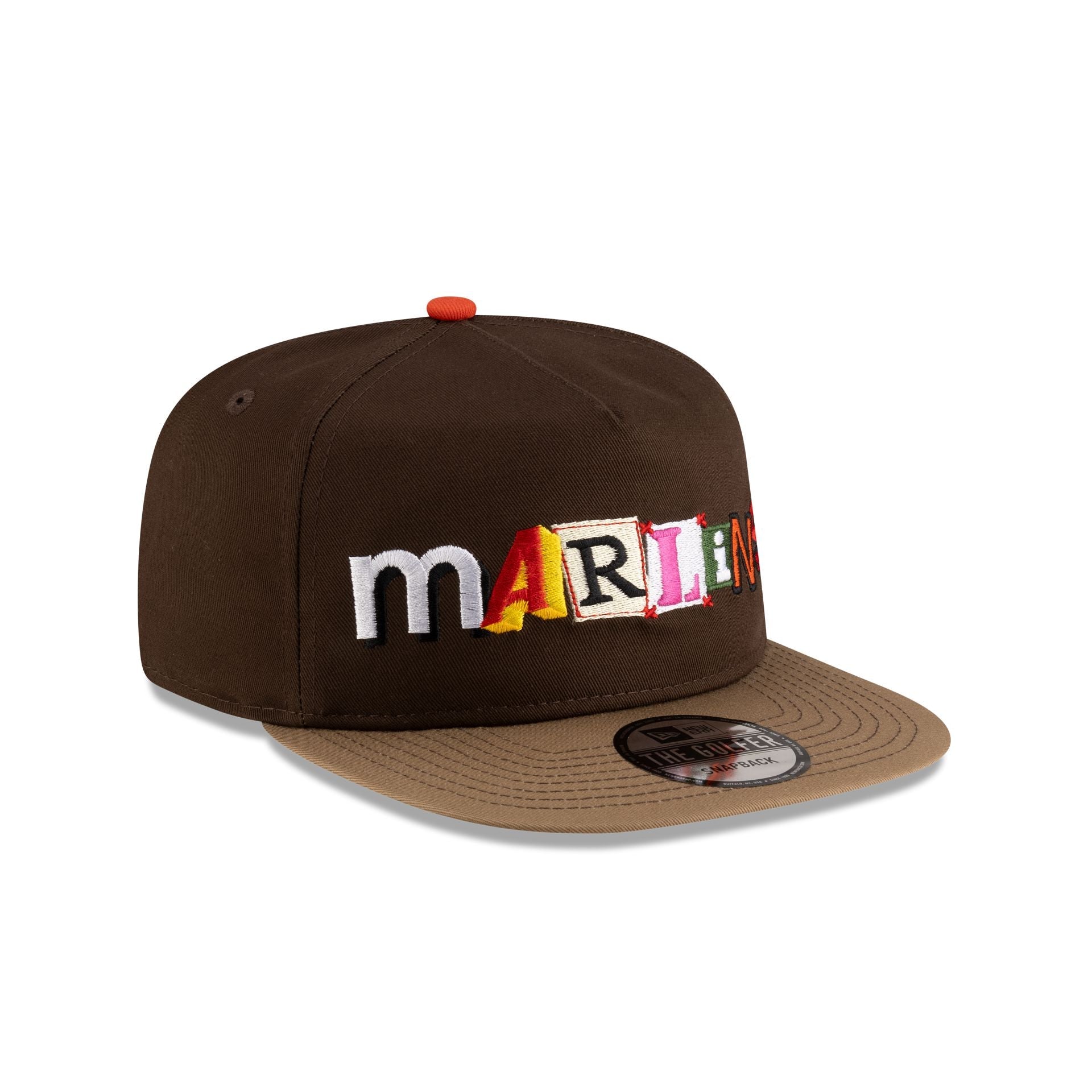 Tyler Herro x Miami Marlins Walnut Khaki Golfer Hat