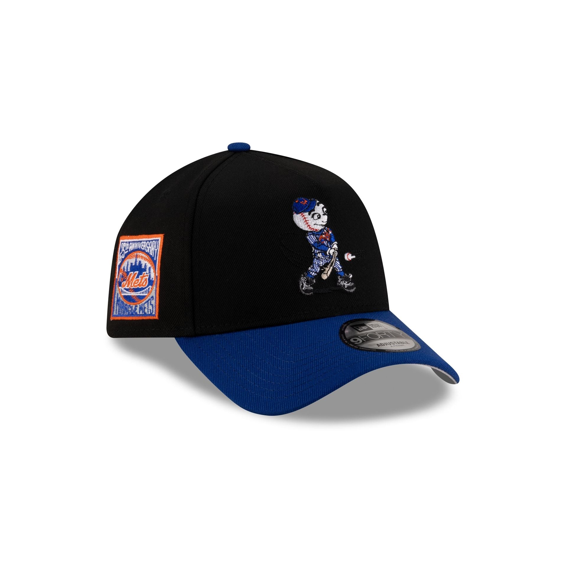 New York Mets Mascot Black 9FORTY A-Frame Snapback Hat