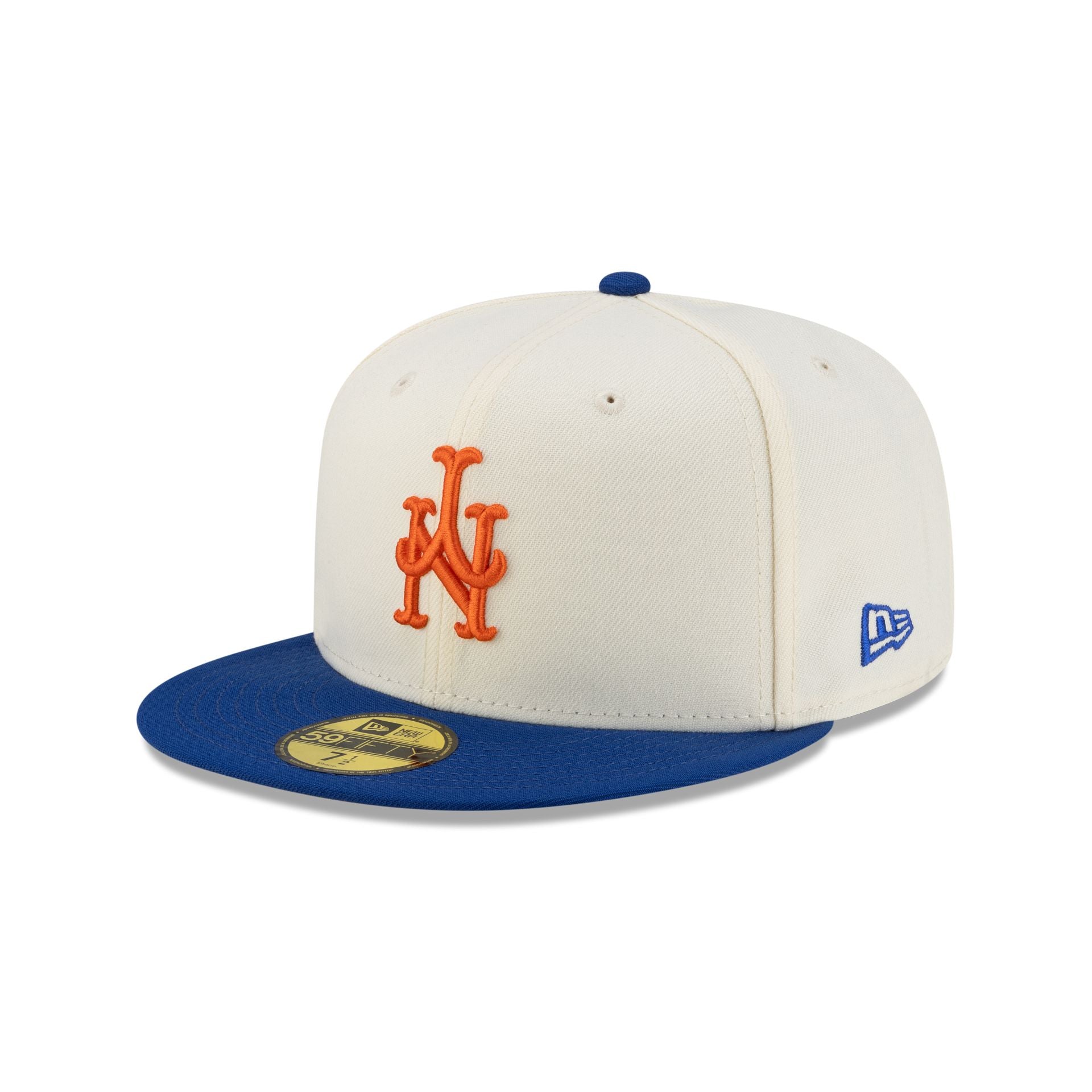 New York Mets Upside Down Logo Chrome 59FIFTY Fitted Hat