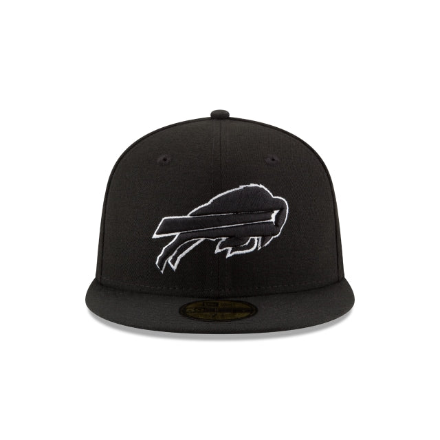 Buffalo Bills Black & White 59FIFTY Fitted Hat