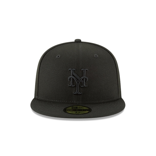 New York Mets Blackout Basic 59FIFTY Fitted Hat