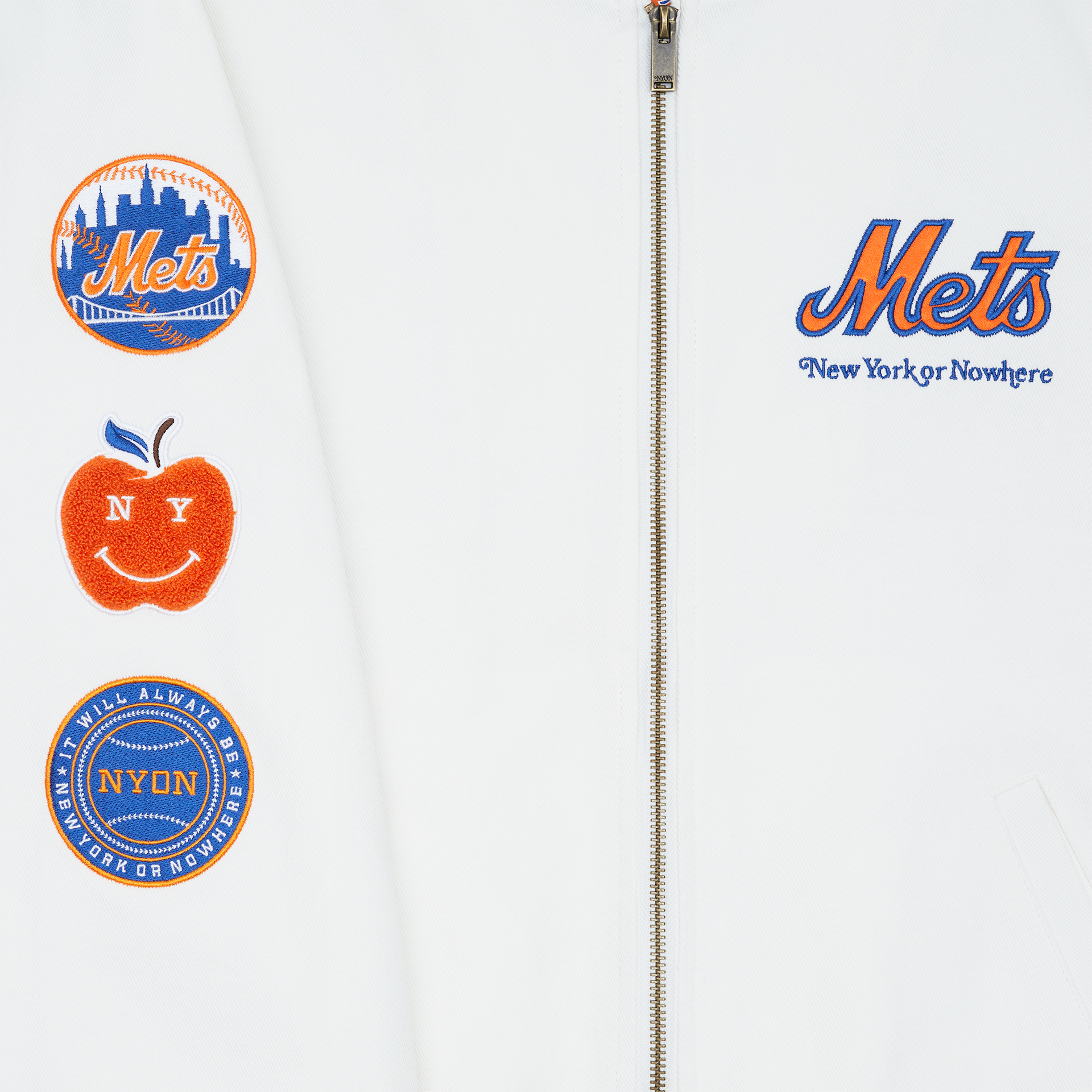 New York or Nowhere x New York Mets Youth White Jacket