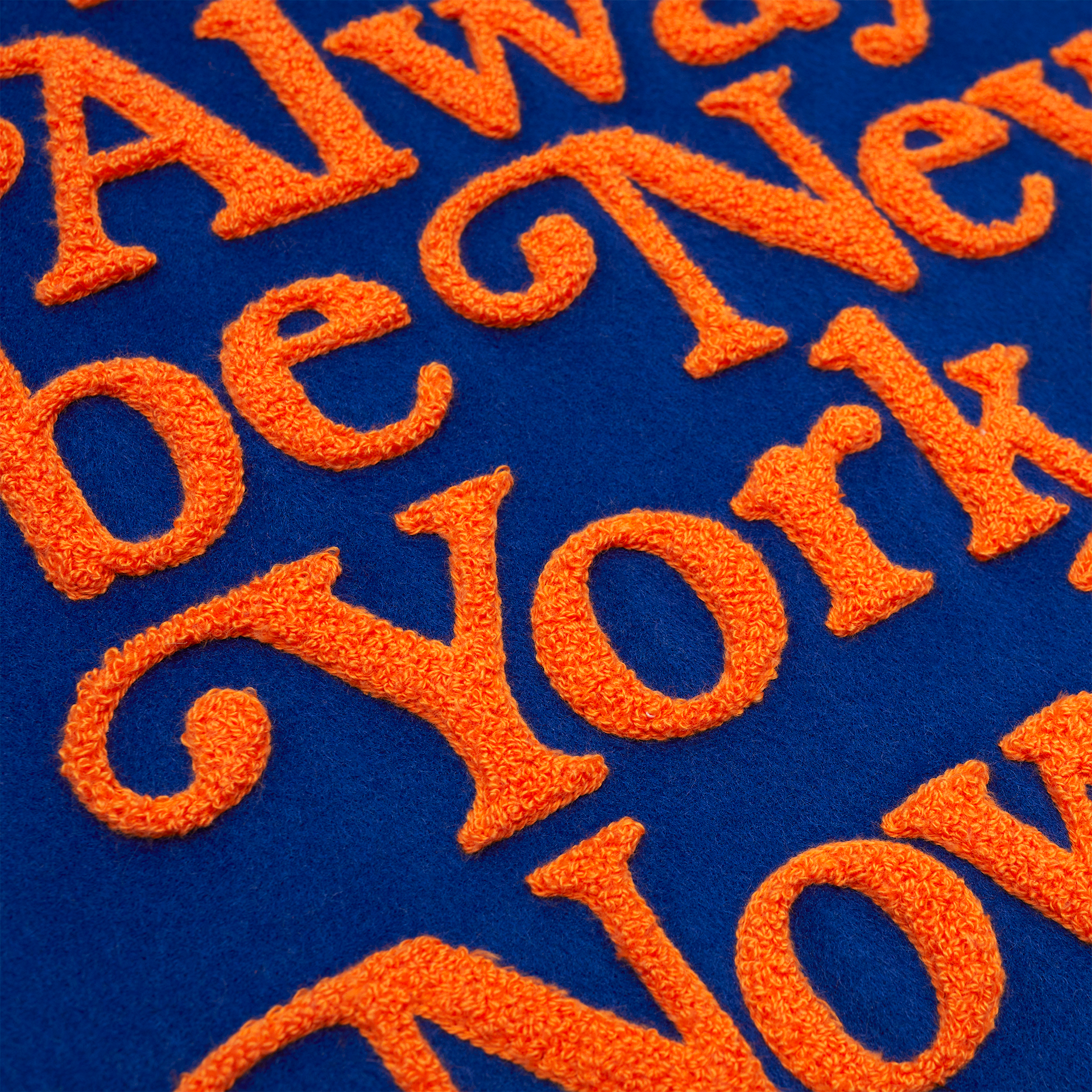 New York or Nowhere x New York Mets Youth Light Royal Varsity Jacket