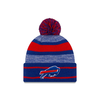 Buffalo Bills Team Stripes Pom Knit Hat