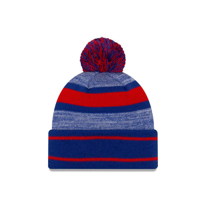 Buffalo Bills Team Stripes Pom Knit Hat