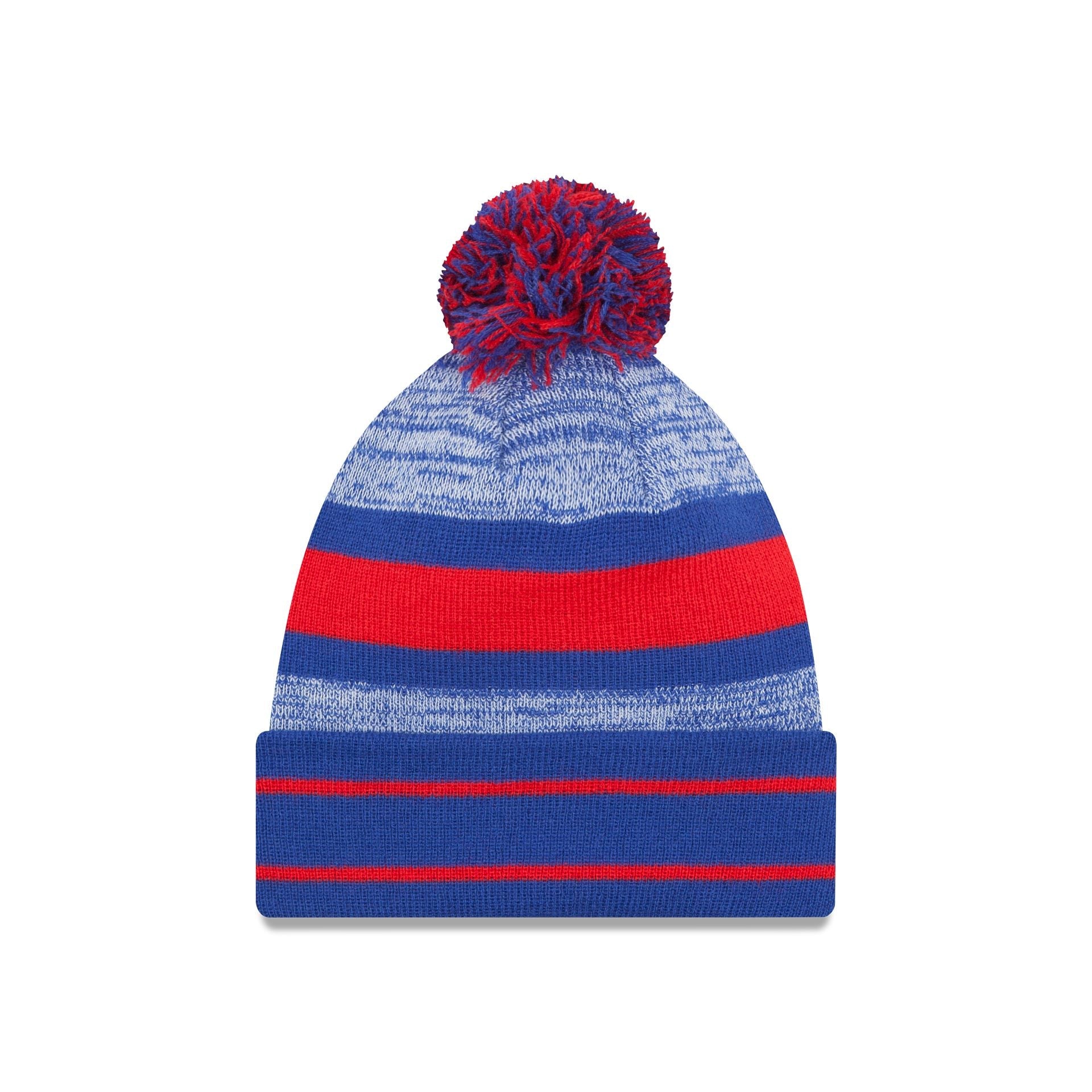 Buffalo Bills Team Stripes Pom Knit Hat