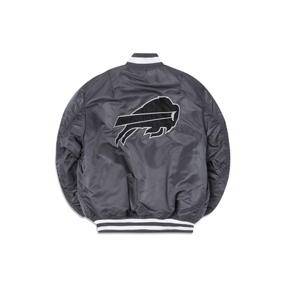 Alpha Industries X Buffalo Bills Gray MA-1 Bomber Jacket