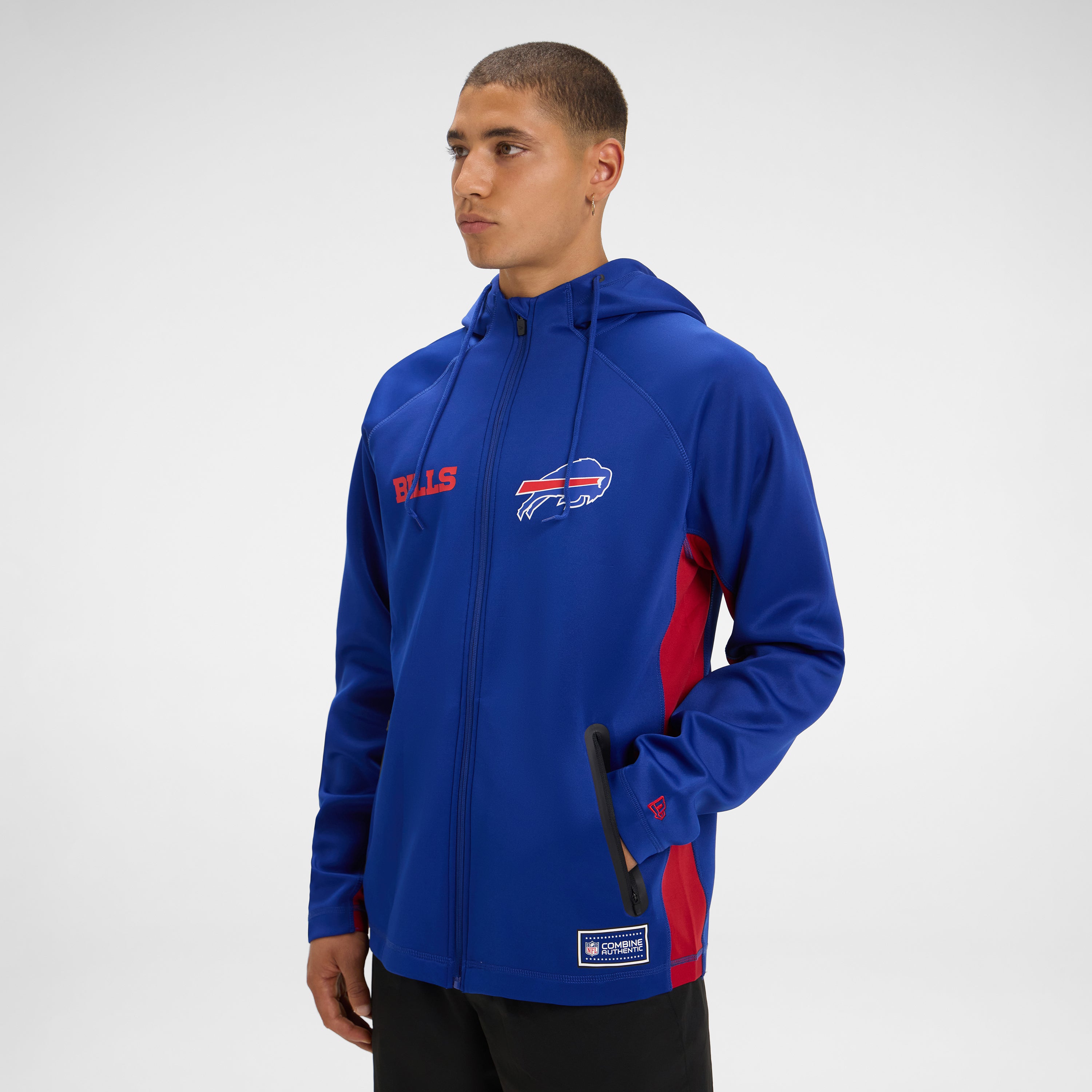 Buffalo Bills Combine Black Full-Zip Hoodie