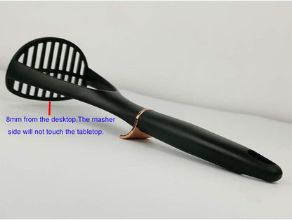 TENTA KITCHEN Good Grips Potato Solid Masher Professional Potato Mashers Stainless Steel Nylon,Garlic Press,Cooking and Kitchen Gadget. Ricer Press Blender Crusher for Non-Stick Cookware