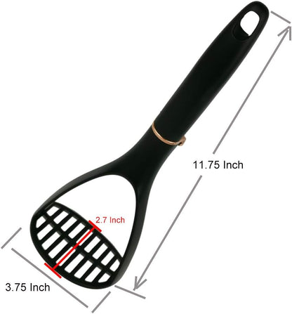 TENTA KITCHEN Good Grips Potato Solid Masher Professional Potato Mashers Stainless Steel Nylon,Garlic Press,Cooking and Kitchen Gadget. Ricer Press Blender Crusher for Non-Stick Cookware