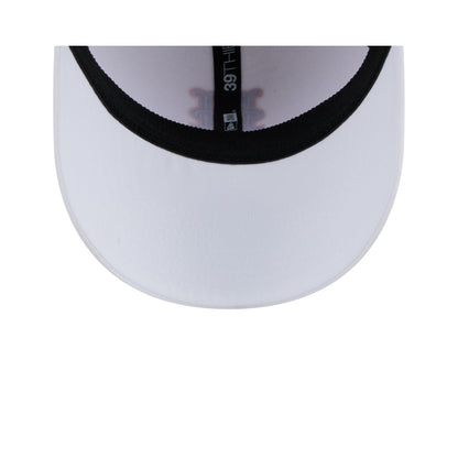 New York Mets Optic White 39THIRTY Stretch Fit Hat