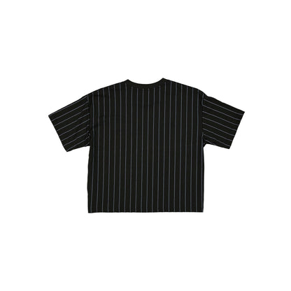 Las Vegas Raiders Throwback Women's Cropped Pinstripe T-Shirt