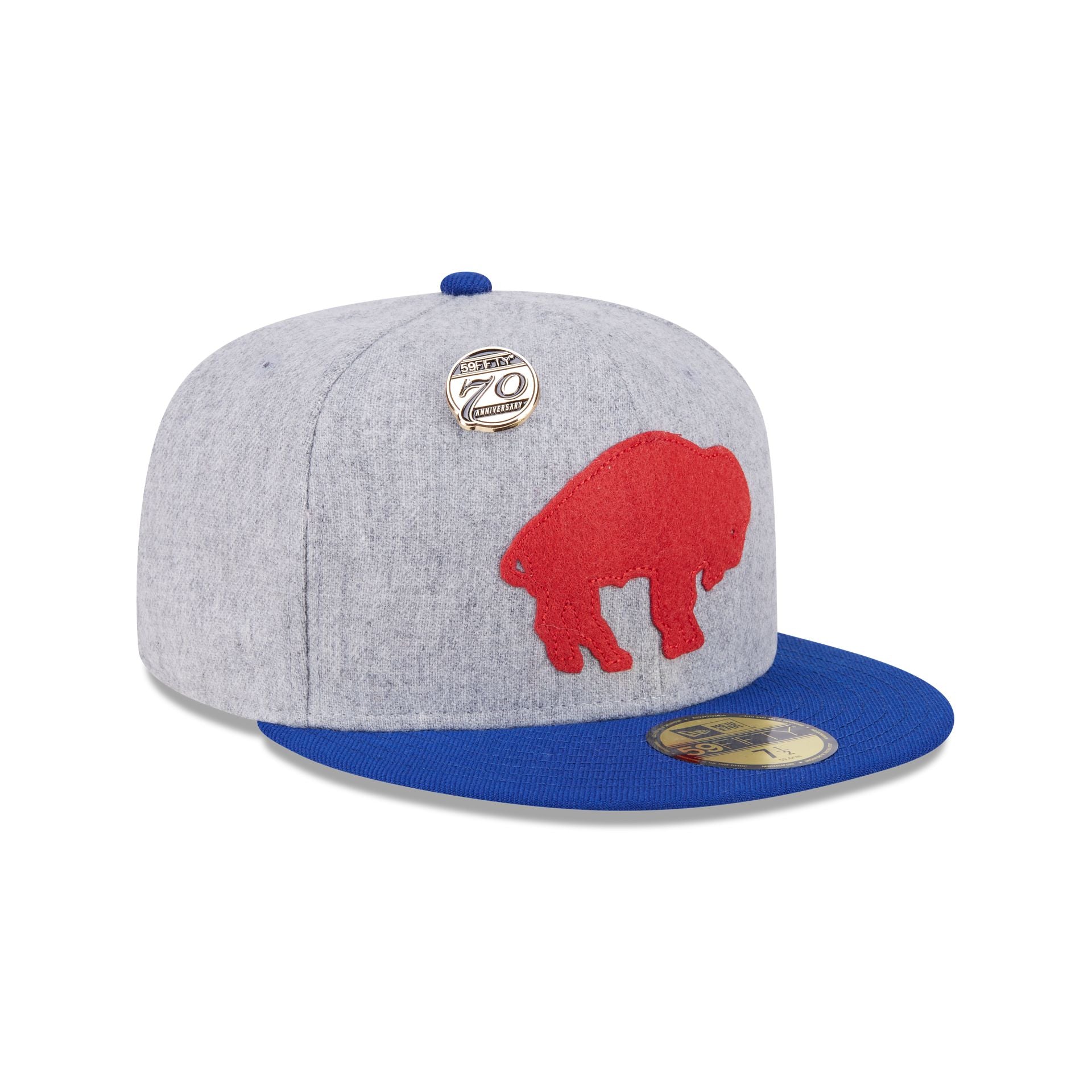 Buffalo Bills 70th Anniversary Gray 59FIFTY Fitted Hat