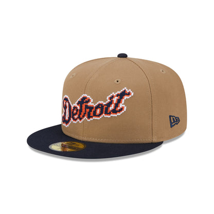 Detroit Tigers Classic 8-Bit Wordmark 59FIFTY Fitted Hat
