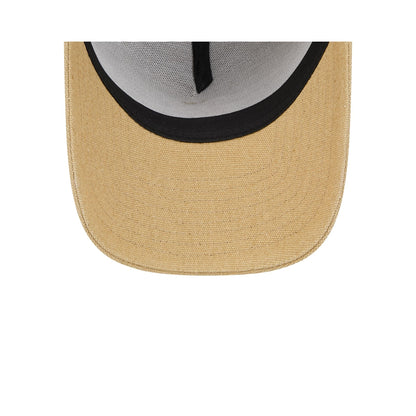 New York Mets Logo Essentials Khaki 9FORTY A-Frame Snapback Hat