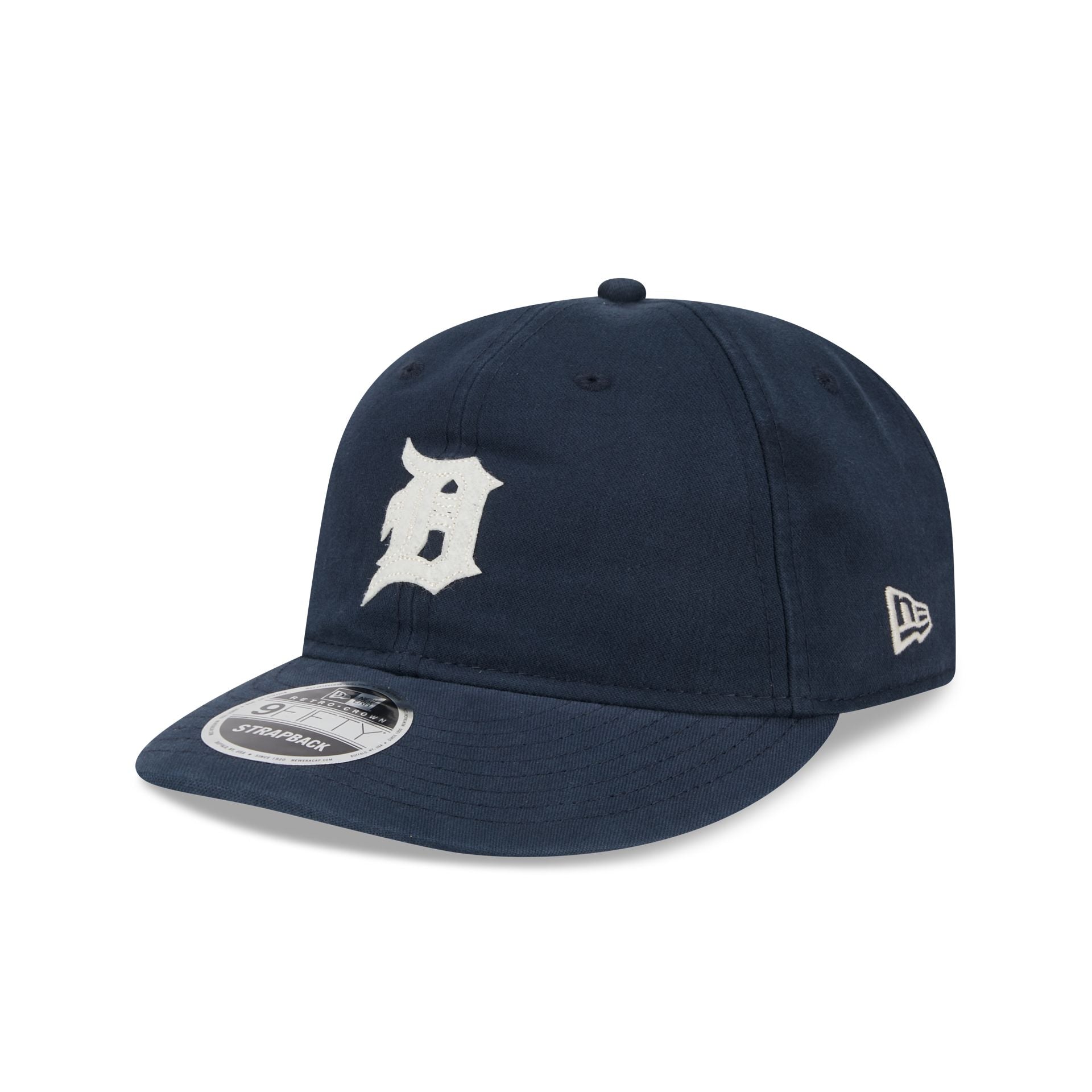 Detroit Tigers Canvas Felt Retro Crown 9FIFTY Strapback Hat