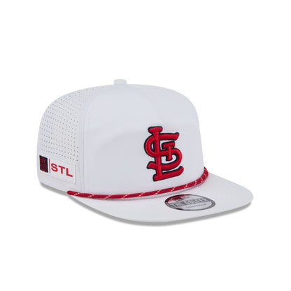 St. Louis Cardinals Optic White Performance Rope Golfer Hat