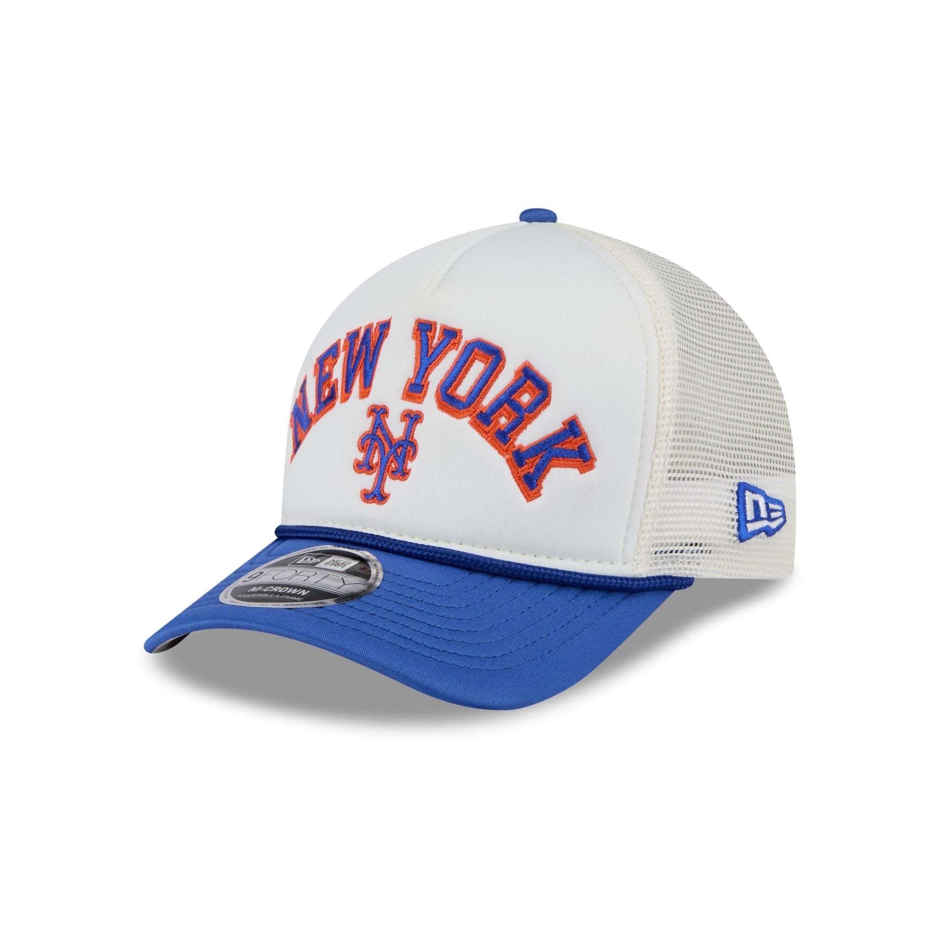New York Mets Chrome Arch 9FORTY M-Crown A-Frame Trucker Hat