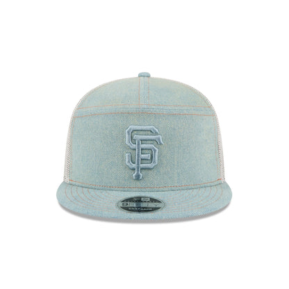 San Francisco Giants Denim Split Panel 9FIFTY Trucker Hat