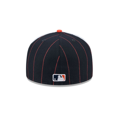 Detroit Tigers Pinstripe League Pin 59FIFTY Fitted Hat