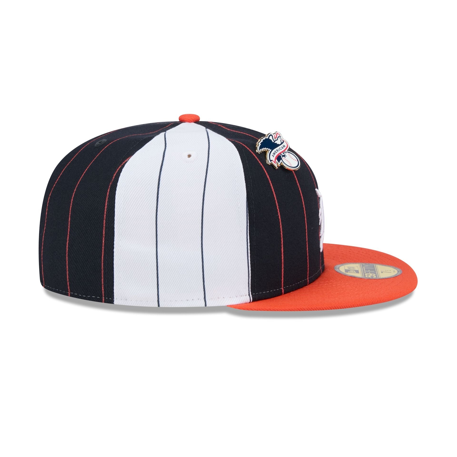Detroit Tigers Pinstripe League Pin 59FIFTY Fitted Hat