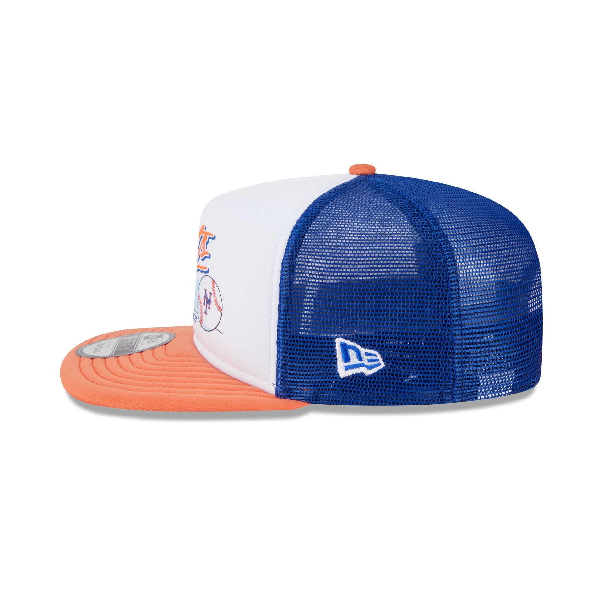 New York Mets Retro Script 9FIFTY A-Frame Trucker Hat