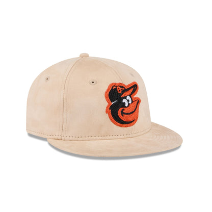 Baltimore Orioles Stone Suede Retro Crown 9FIFTY Snapback Hat