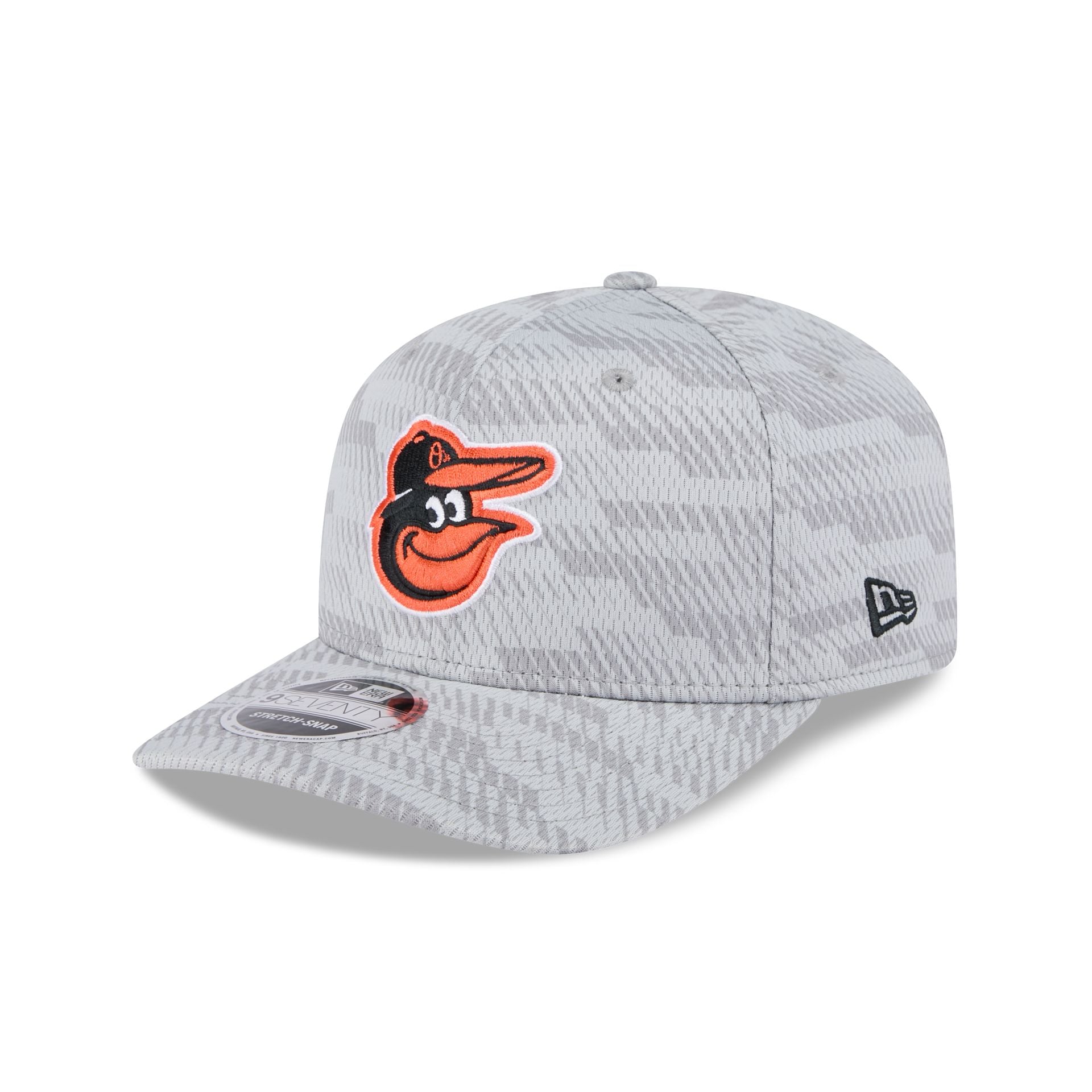 Baltimore Orioles 2025 Clubhouse Gray 9SEVENTY Stretch-Snap Hat