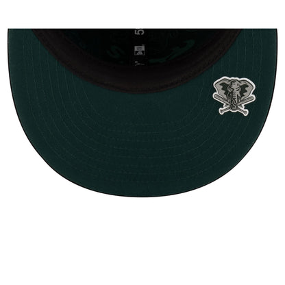 Athletics 2025 Clubhouse Black 59FIFTY Fitted Hat