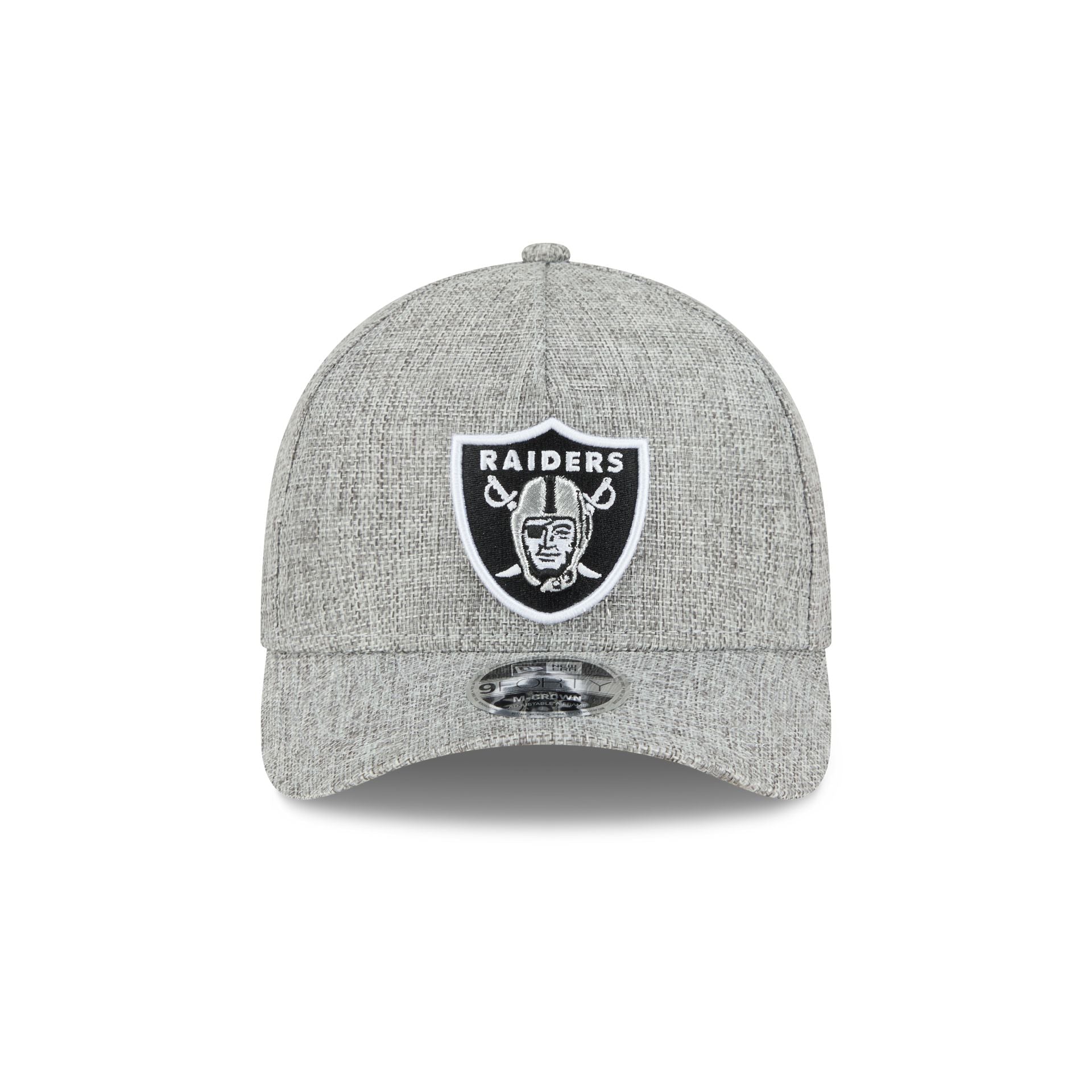 Las Vegas Raiders Cotton Weave Gray 9FORTY M-Crown A-Frame Snapback Hat