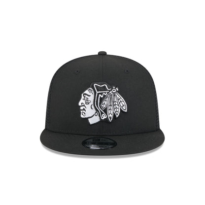 Chicago Blackhawks Black 9FIFTY Trucker Hat