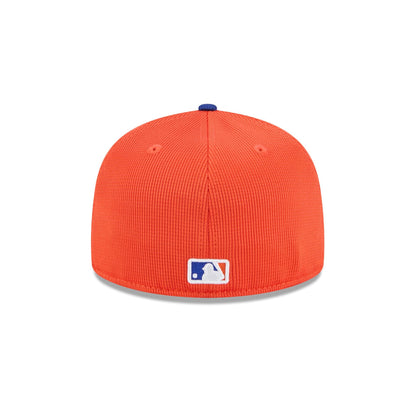 New York Mets 2025 Spring Training Orange 59FIFTY Fitted Hat