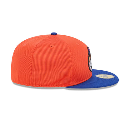 New York Mets 2025 Spring Training Orange 59FIFTY Fitted Hat