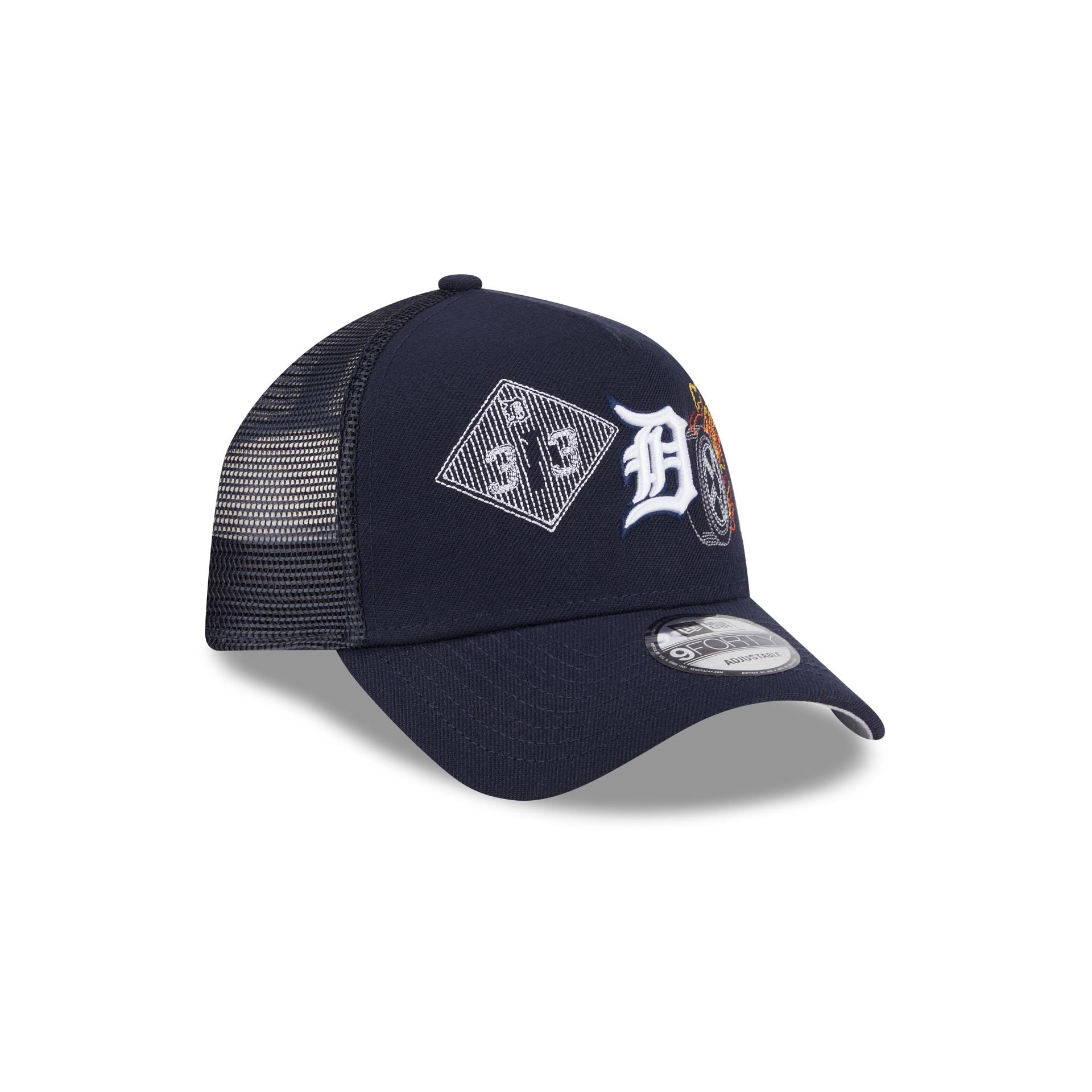 Detroit Tigers State Stitch 9FORTY A-Frame Trucker Hat