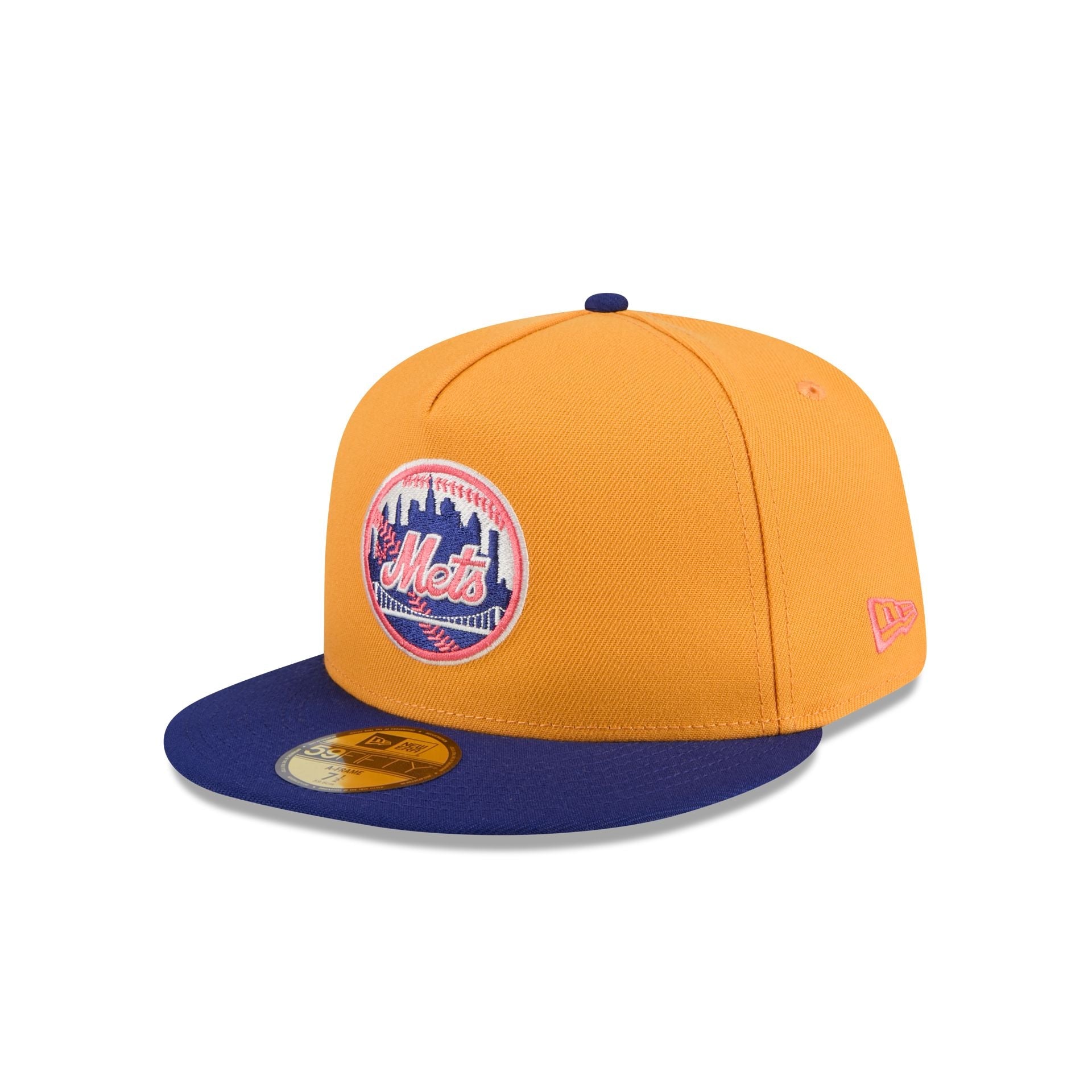 New York Mets Gold 59FIFTY A-Frame Fitted Hat