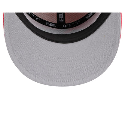 Baltimore Orioles Coral Split Panel 9FIFTY Snapback Hat