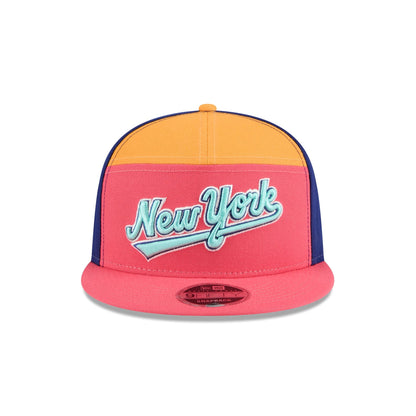 New York Mets Coral Split Panel 9FIFTY Snapback Hat