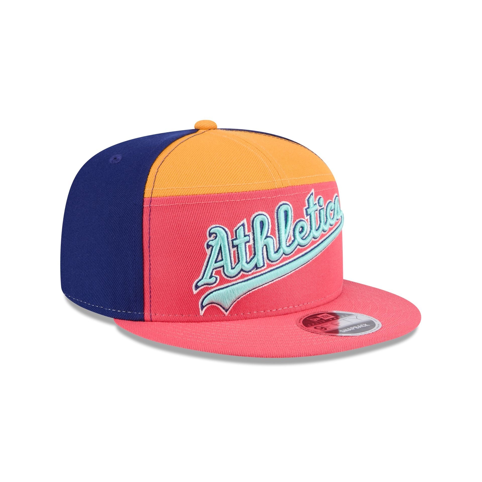 Athletics Coral Split Panel 9FIFTY Snapback Hat