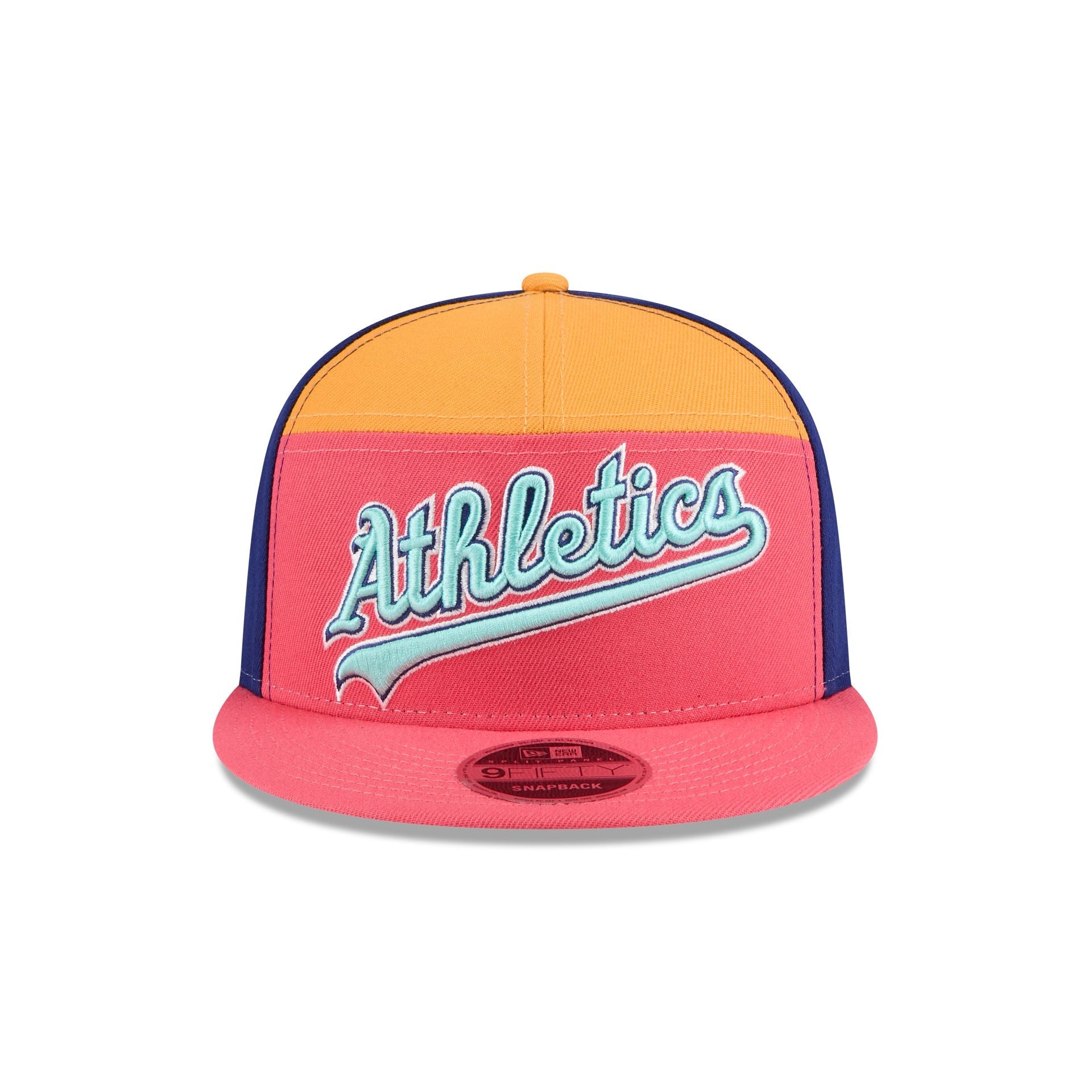 Athletics Coral Split Panel 9FIFTY Snapback Hat