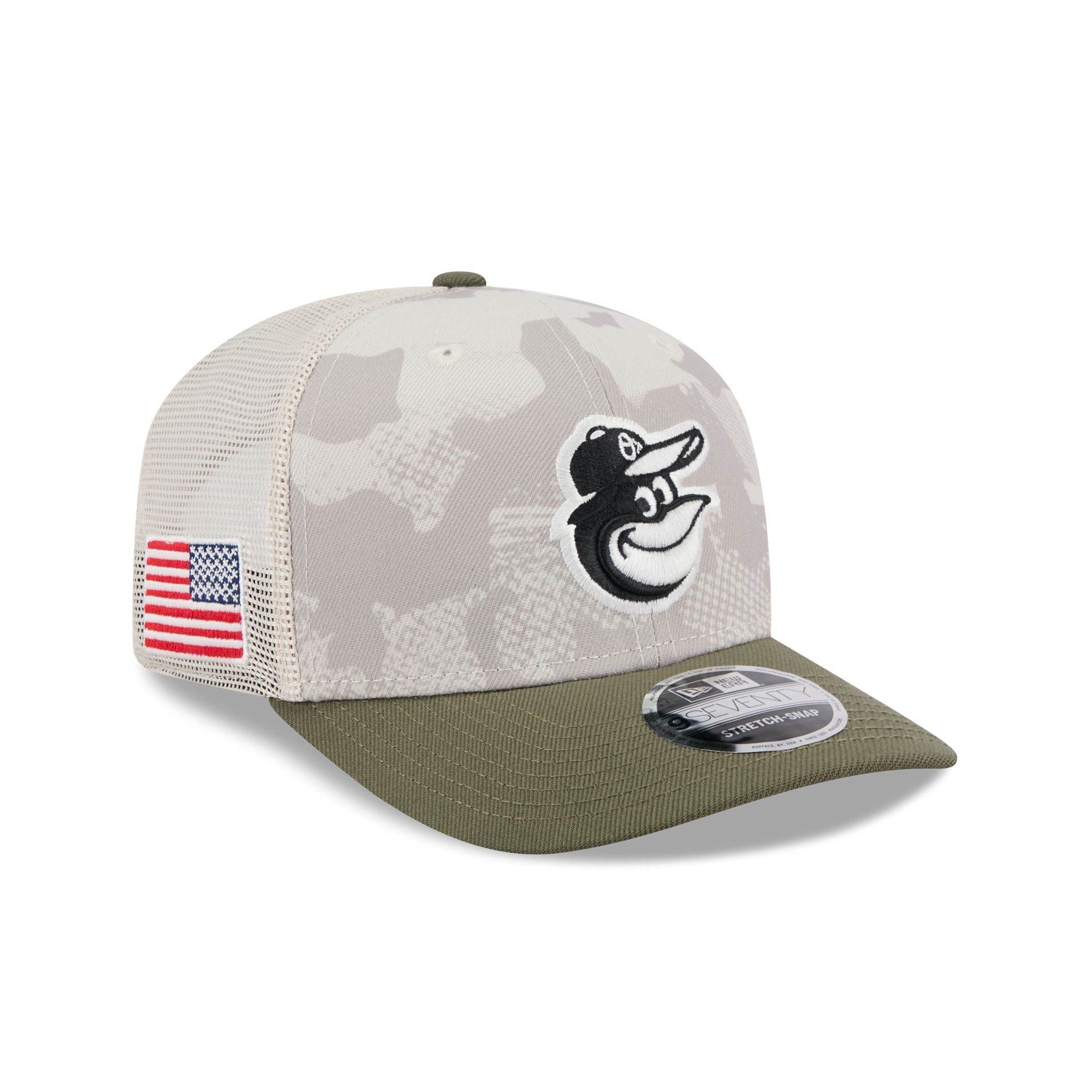 Baltimore Orioles Armed Forces Day 2025 9SEVENTY Trucker Hat