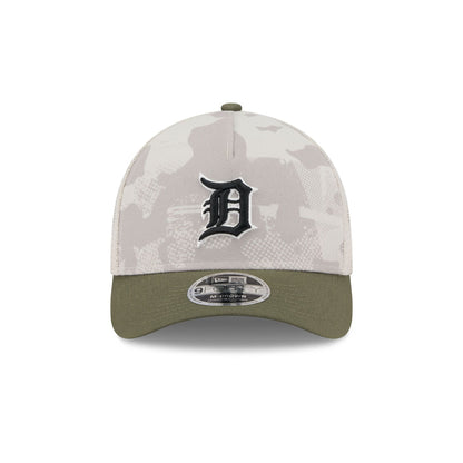 Detroit Tigers Armed Forces Day 2025 9FORTY M-Crown A-Frame Trucker Hat