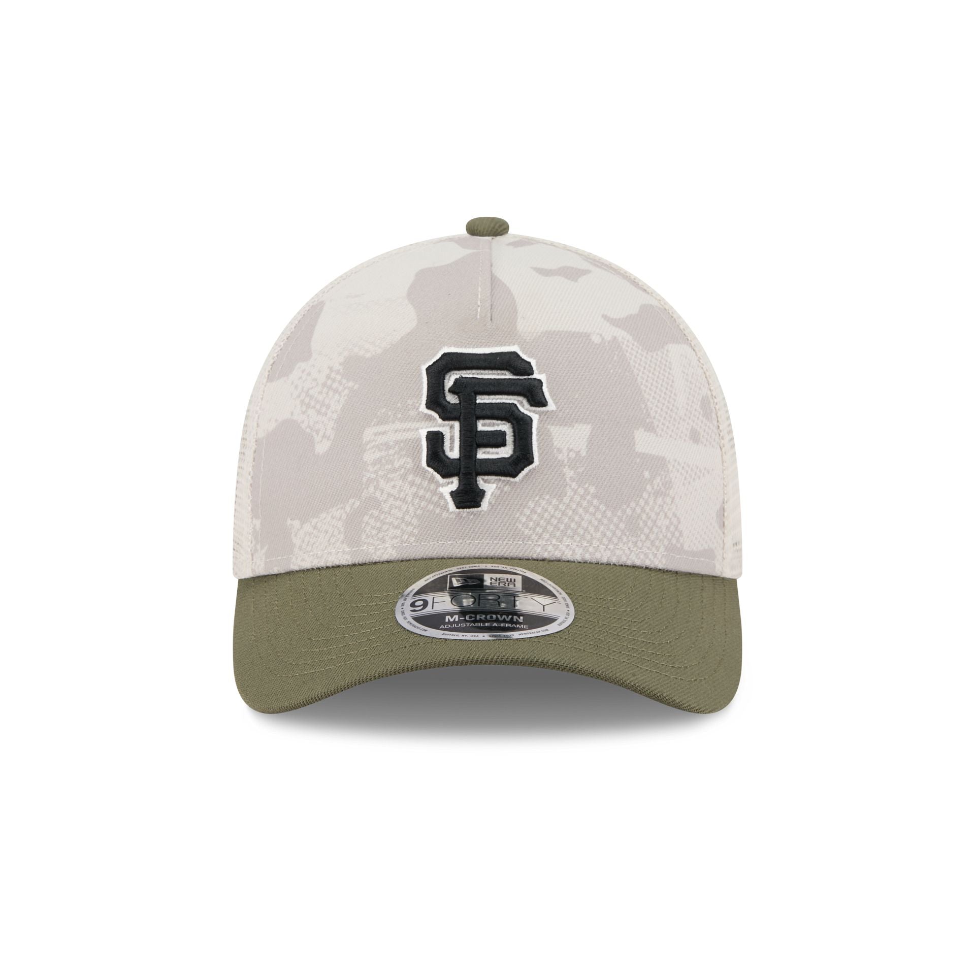San Francisco Giants Armed Forces Day 2025 9FORTY M-Crown A-Frame Trucker Hat