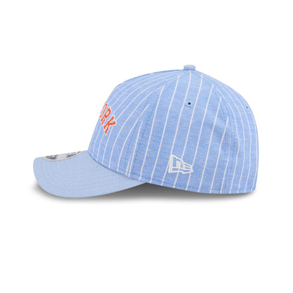 New York Mets Pinstripe Linen 9FORTY M-Crown A-Frame Snapback Hat
