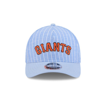 San Francisco Giants Pinstripe Linen 9FORTY M-Crown A-Frame Snapback Hat