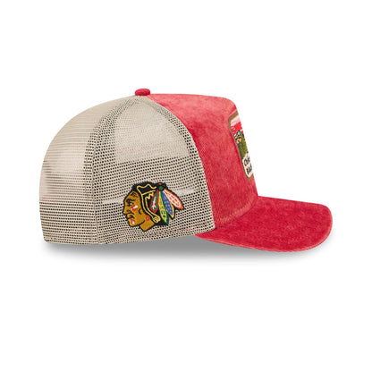 Chicago Blackhawks Vintage Landscape 9FIFTY A-Frame Trucker Hat