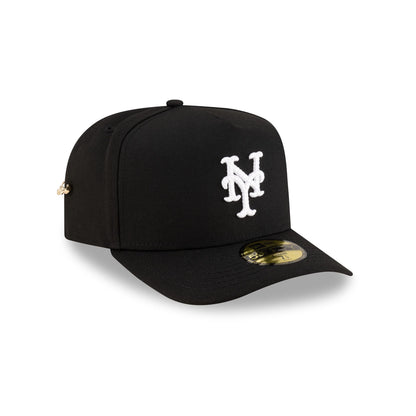 New York Mets Black Script Safety Pin 59FIFTY A-Frame Fitted Hat