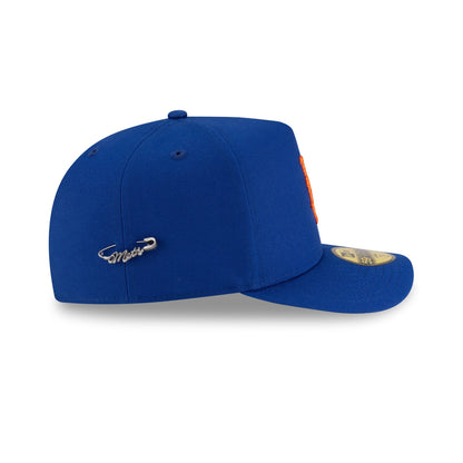 New York Mets Script Safety Pin 59FIFTY A-Frame Fitted Hat