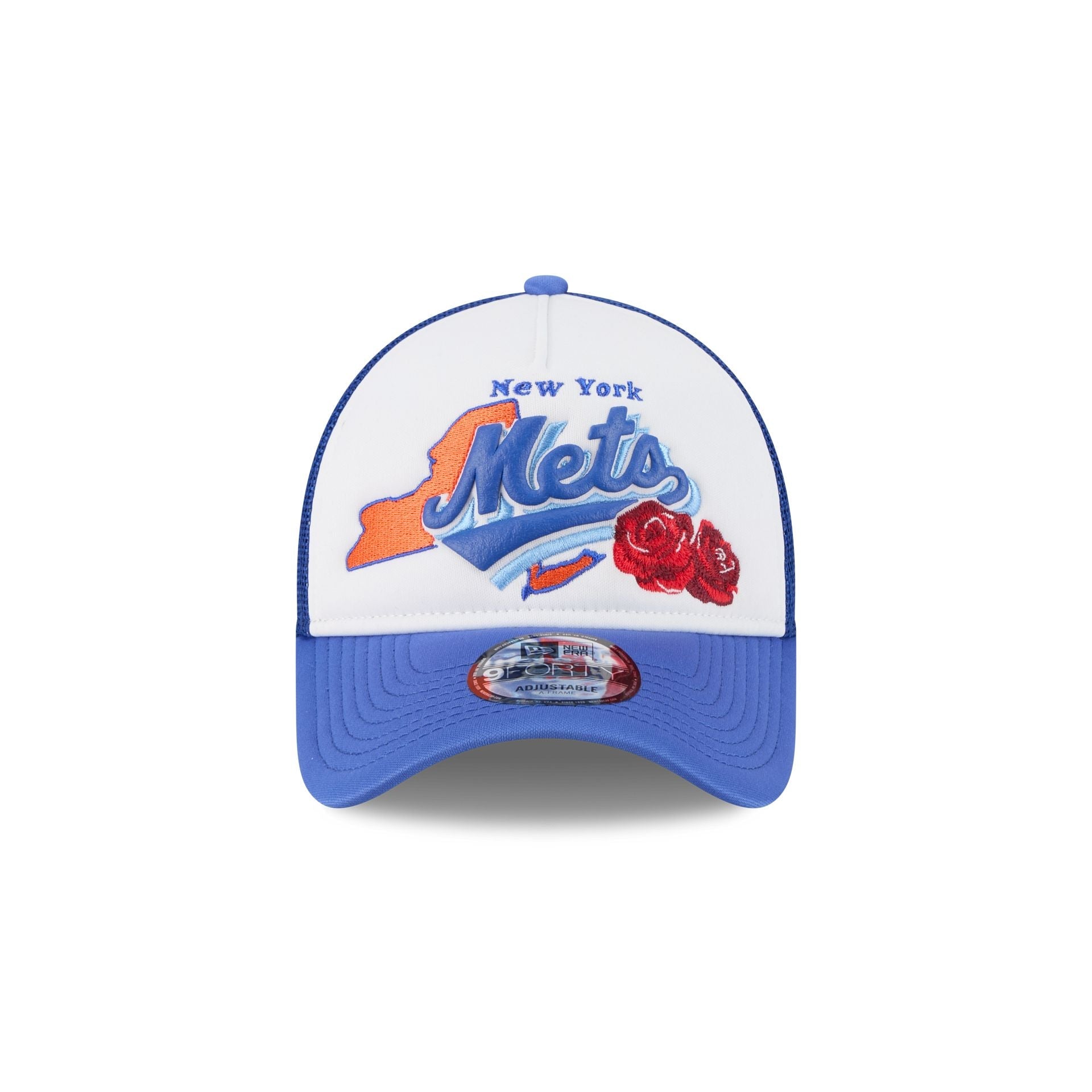 New York Mets State Flower 9FORTY A-Frame Trucker Hat